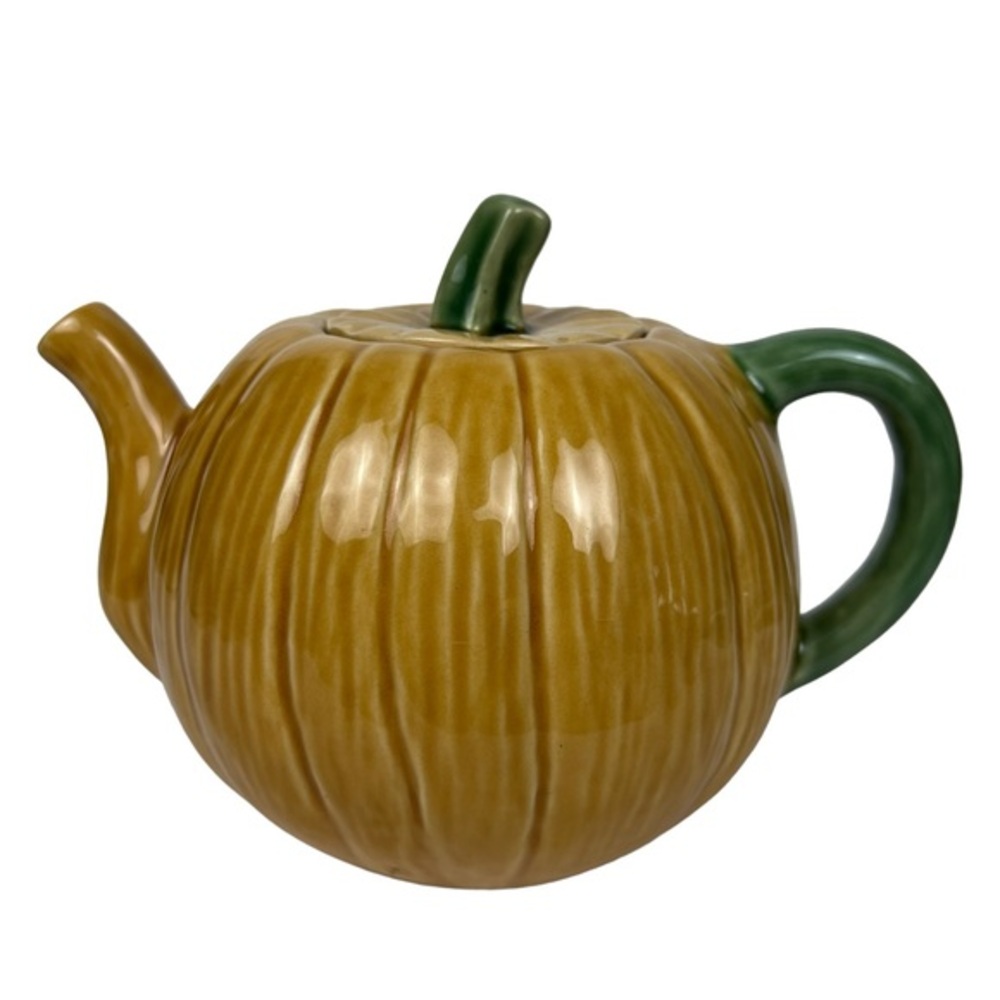 Bordallo Pinheiro Quirky Pumpkin Gourd Ceramic Tea Pot